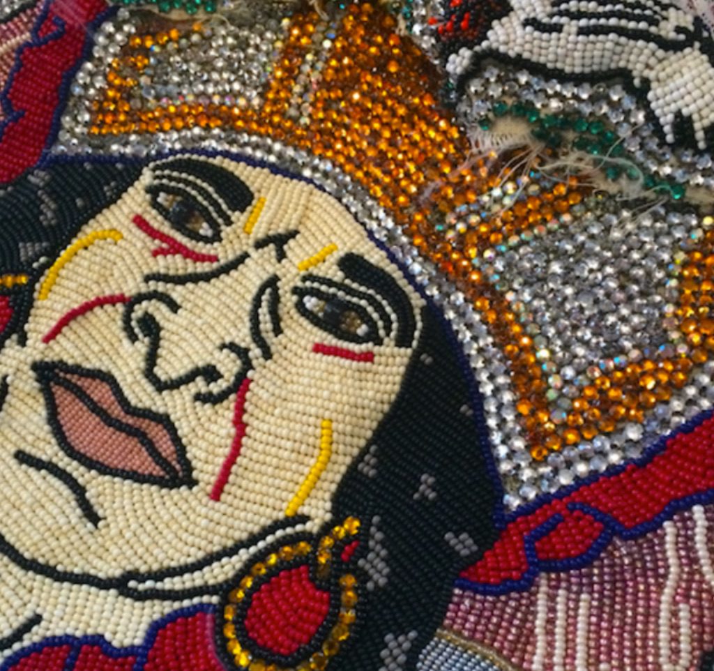 Beaded mardi gras indian