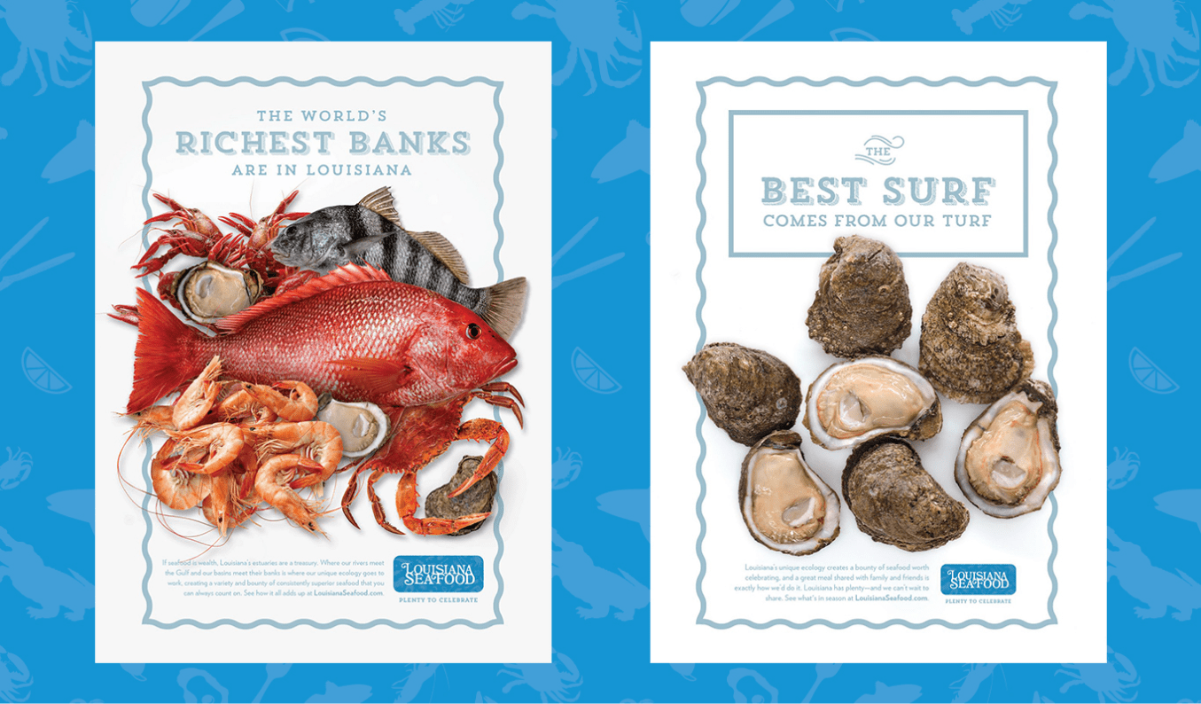 ads featuring oysters and other seafood